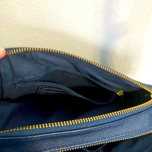 Fossil Piper Gem Navy Leather Crossbody - Picture 6 of 8